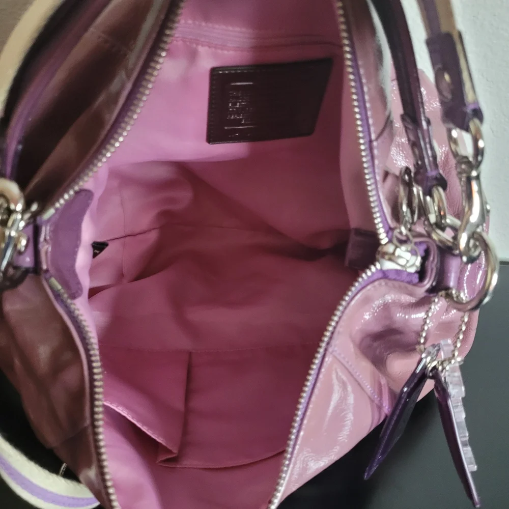 Coach Poppy Patent Leather Jazzy Convertible Shoulder Bag/ Crossbody Bag - Picture 14 of 16